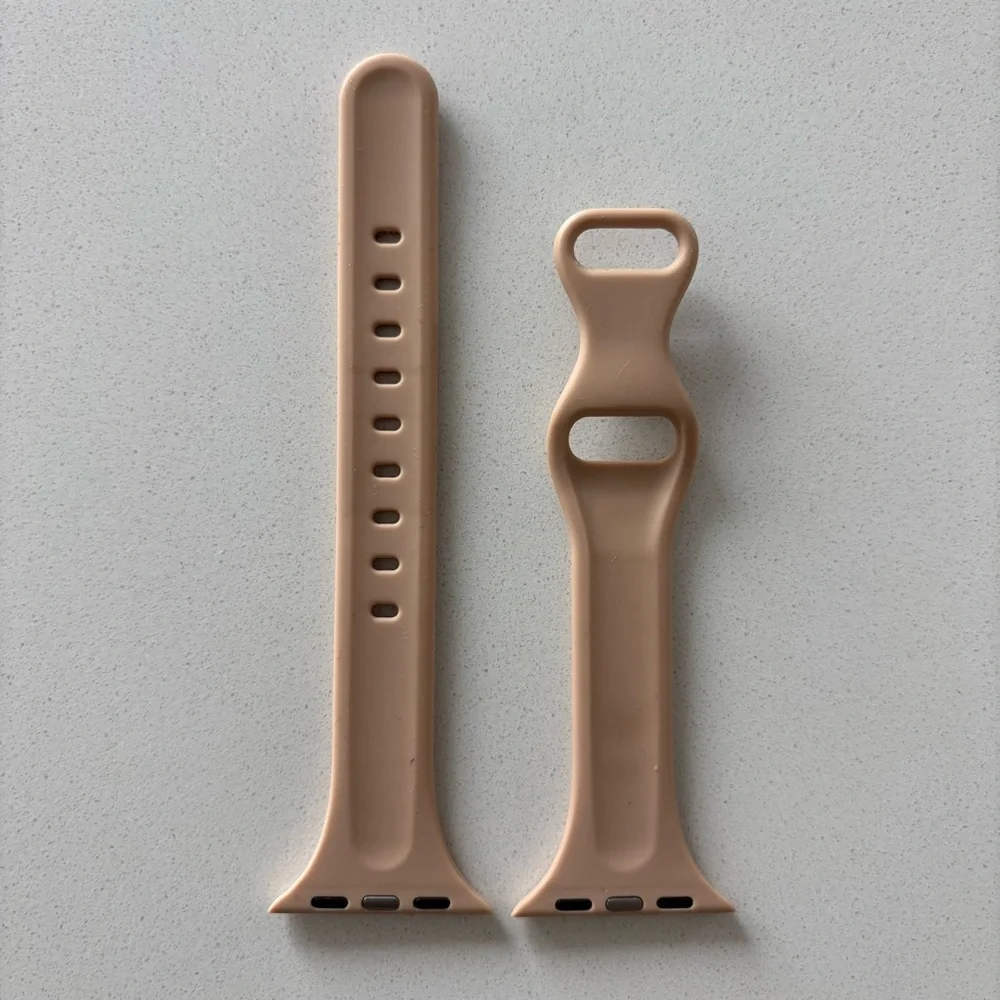 38/40/41 MM beige tan Apple Watch silicone band